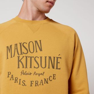 Maison Kitsuné Mens Kitsune Palais Royal Classic Sweatshirt in Yellow Cotton - Size X-Large