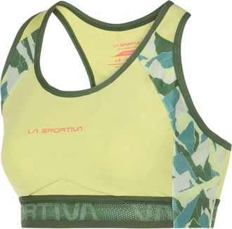 La Sportiva racer-back print sports bra - women - Recycled Polyamide/Elastane - M - Green