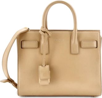 Saint Laurent Sac de Jour Bag Leather Nano tote bag - Beige