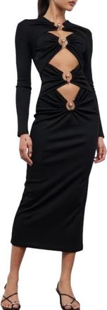 CHRISTOPHER ESBER Christoper Esber Black Jersey Cut Out Dress Size M