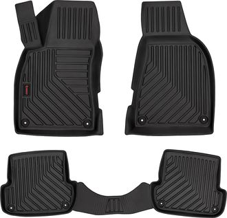 OEM Alfombrillas De Goma 3d Para Coche: Audi A4 B6 (sed&aacute;n, Familiar, Cabrio, Avant, 2001-2004) - Borde De 5 Cm