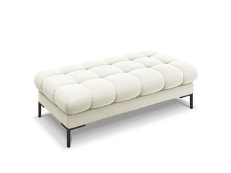 MICADONI Banco 2 plazas de terciopelo beige claro