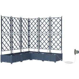 vidaXL Jardineras Gris 120 X 120 X 126 Cm Acero Vidaxl