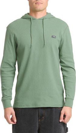 Billabong Foundation Thermal Hoodie in Hedge Green at Nordstrom, Size X-Large
