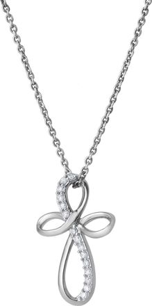 LuvMyJewelry Ardent 10K Gold Diamond Cross Pendant - 0.10 CT
