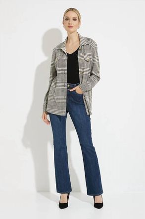 Joseph Ribkoff Bianca Knit Jacket In Beige/black