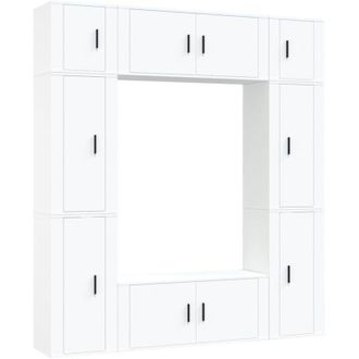 vidaXL Vidaxl - 8 Piece tv Cabinet Set White Engineered Wood