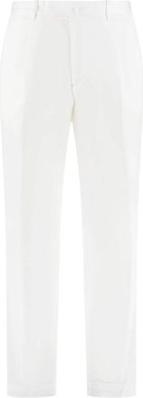 THE (ALPHABET) Chino Katoenen Broek met Stretch - Heren - Chinos - Wit - L - Katoen - Broeken