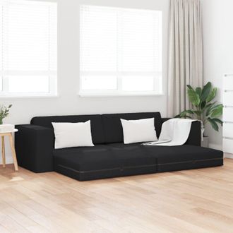 vidaXL Vidaxl - Divano Letto Nero 245 x 78 x 77 cm Tessuto
