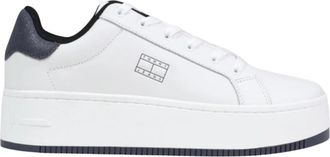 Tommy Jeans TJW Flatform Ess Mu - Dames - Sneakers - Wit - 36 EU - Leer - Schoenen