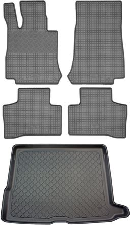OEM Juego De Alfombrillas De Goma Para Coche Y Maletero Para Mercedes Glc X253 Suv (5 Puertas) A Partir De Septiembre De 2015