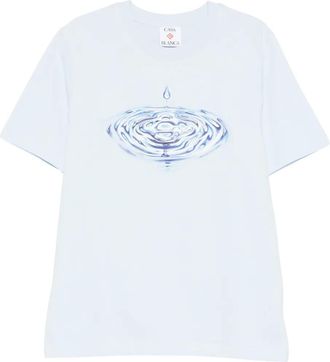 Casablanca T-shirt met print - Blauw