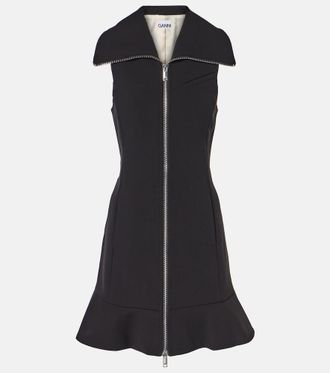 Ganni Zipped crepe minidress