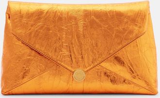 Dries Van Noten Clutch Envelope Medium in pelle metallizzata