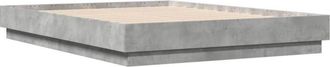 vidaXL Estructura De Cama Madera De Ingenier&iacute;a Gris Hormig&oacute;n 135x190cm Vidaxl
