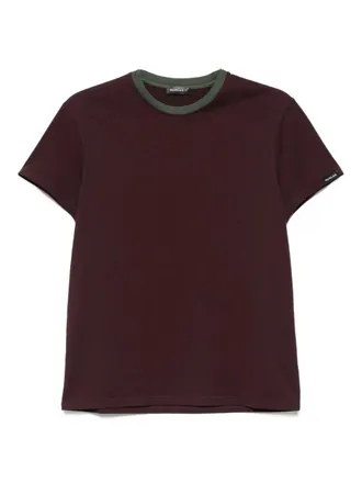 MUGLER contrast-collar cotton T-shirt - Red