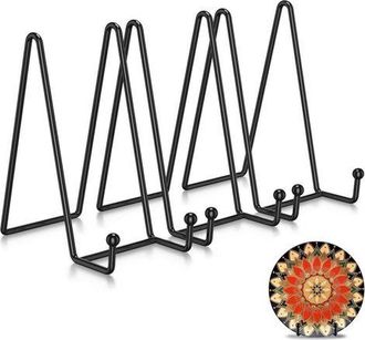 OEM Juego De 3 Soportes Decorativos De Hierro Negro Para Platos Y Marcos De Fotos - Jinfgerne - Elegantes Soportes De 15 Cm, Ideales Para La Decoraci&oacute;n De
