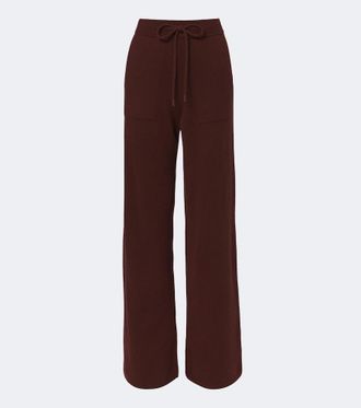 Max Mara Pantaloni in cashmere a gamba larga