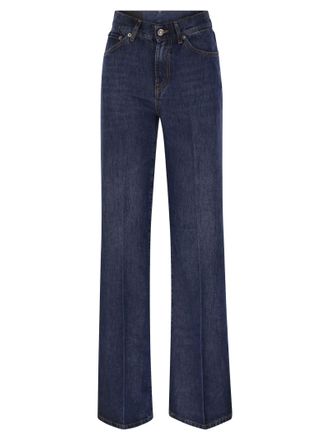 デニム・ジーパン DONDUP Women Denim Pants LDP268BBF0024DIX3DD002 White Women's Dondup Wide-Leg Jeans - up to −59% | Stylight