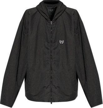 Balenciaga Oversized jas met capuchon - Heren - Zomerjassen - Zwart - M - Katoen - Jassen