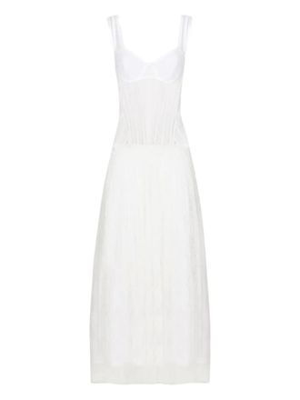 Dolce & Gabbana Tulen midi-jurk met korsetdetail - Wit