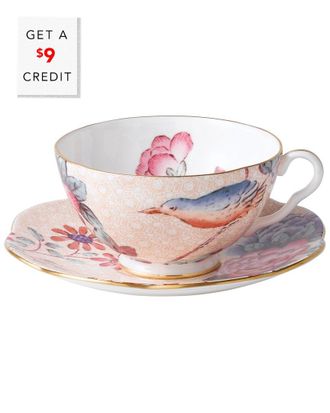 Wedgwood Cuckoo Cup & Saucer 2Pc Setwith $9 Credit