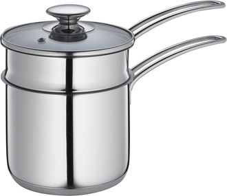 Küchenprofi Mini Double Boiler Set w/ Glass Lid, 1.6 qt., 5.5-Inch Diameter in Silver at Nordstrom