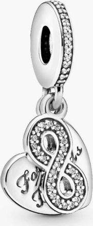 Pandora Forever Friends Heart Silver Dangle
