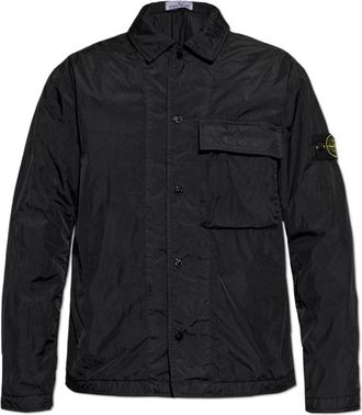 Stone Island Lichtgewicht Jas met Zak - Heren - Zomerjassen - Zwart - S - Jassen