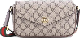 Gucci Ophidia Envelope Flap GG Coated Canvas Mini shoulder bag - Bruin