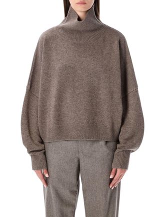 Loulou Studio De Saison Luke Wool-Cashmere Stand Collar Sweater