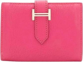 Herm&egrave;s Pre-owned Card Case - Dames - Vintage Accessoires - Roze - ONE Size - Leer - Vintage