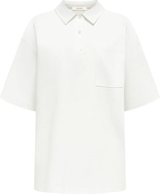 12 Storeez chest-pocket cotton polo shirt - women - Cotton - M - White