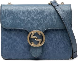 Gucci Pre-owned Gucci Small Dollar Calfskin Interlocking G Crossbody Ladies 510304 493075