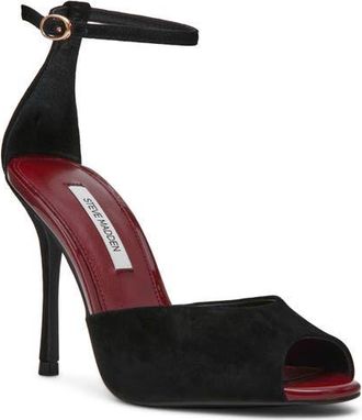 Steve Madden Phillipa Ankle Strap Sandal in Black Multi at Nordstrom, Size 5.5