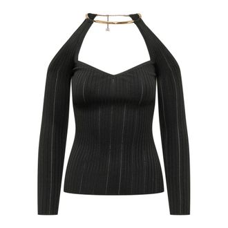 Elisabetta Franchi Dames, Tops, Zwart, Maat: L