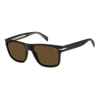Eyewear by David Beckham Rechthoekige zonnebril - Heren - Accessoires - Zwart - Maat: 57 MM