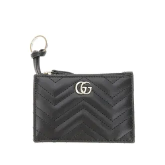Gucci Leather GG Marmont key holder Woman One Size