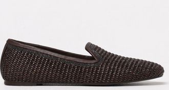 Brunello Cucinelli Mocassino Brunello Cucinelli in rafia e nappa con monile