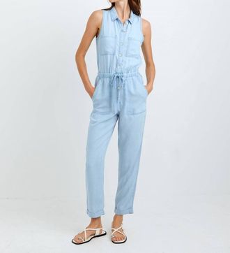 Bella Dahl Pocket Jumpsuit In Coastal Spray Wash