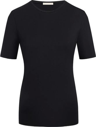 12 Storeez crew-neck T-shirt - women - Modal/Cotton/Elastane - M - Black