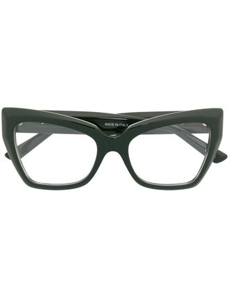 Balenciaga cat-eye frame glasses - Green