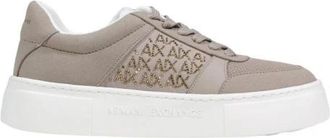 A|X Armani Exchange Lace-Up Elastane Polyamide Sneakers - Dames - Sneakers - Bruin - 36 EU - Polyester - Schoenen
