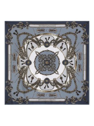 Dolce & Gabbana braided-rope tassel scarf - Grey