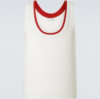 Dries Van Noten Pointelle cotton tank top
