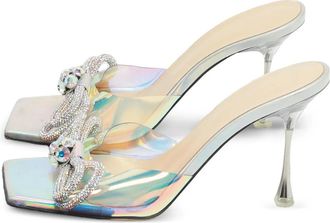 Mach & Mach Sandali con doppio fiocco - Bianco