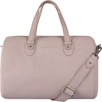 Cowboysbag Cowboysbag, Tassen, Dames, Beige, ONE Size, Zwarte leren schoudertas