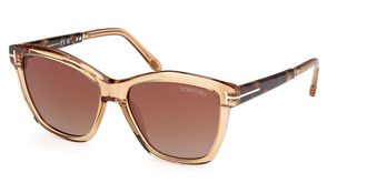 Tom Ford FT1087 LUCIA 45F Womens Sunglasses Brown Size 54