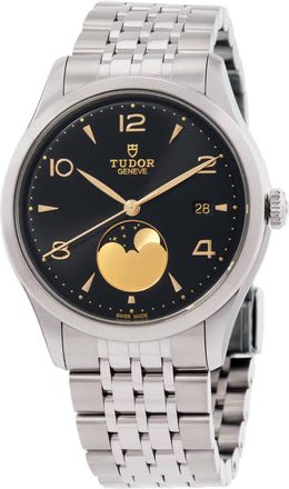 Tudor 1926 Luna Automatic Moon Phase Black Dial Mens Watch M91560-0003