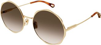 Chloé CH0184S 002 Womens Sunglasses Gold Size 59